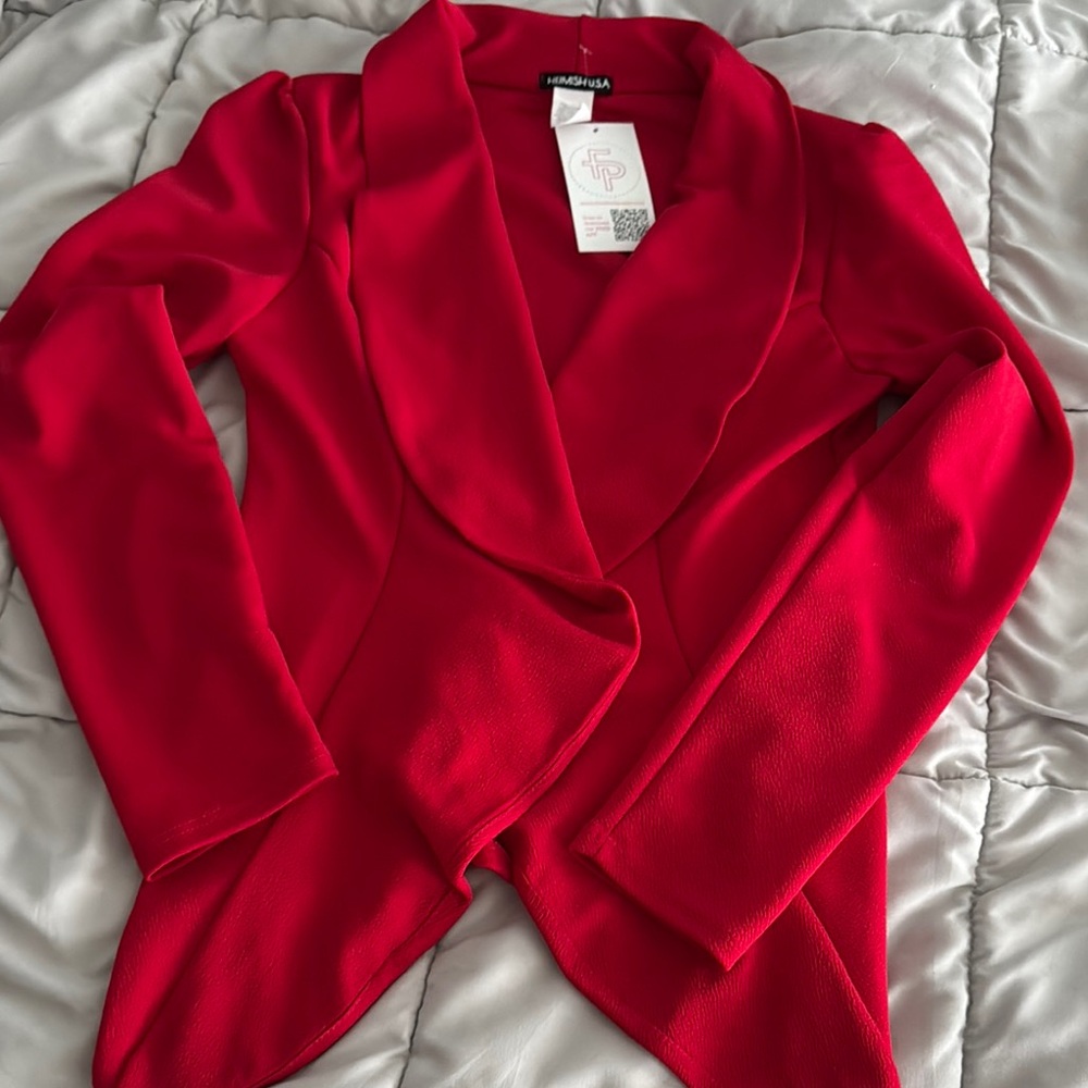 HEIMISH USA Collection Lightweight Gorgeous RED Blazer Jacket. NWT